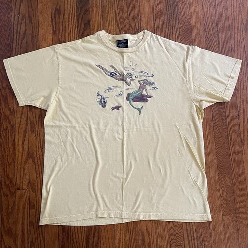 Vintage Ralph Lauren Polo Mermaid Scuba Diver T Shirt Mens Sz Large - Picture 1 of 7
