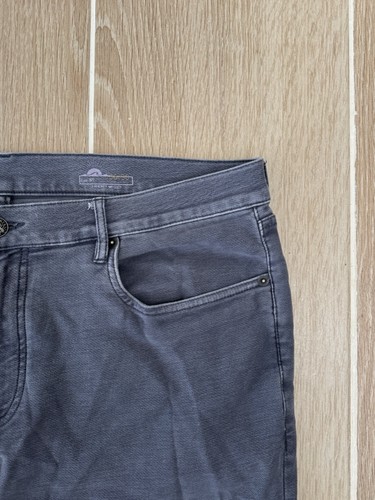 Faherty Pants Mens 36x28 Gray Blue Twill Stretch Terry 5-pocket Jeans - Picture 4 of 21