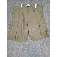 Boy Scouts of America Mens Cargo Shorts Olive Green Nylon BSA Adult Large D-Ring