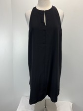 NEW! Ann Taylor LOFT Halter Swing Dress Sz Large Black Sleeveless Cocktail