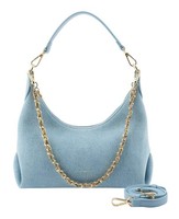 Seidenfelt Manufaktur Huuvari Hobo Bag UmhäNgetasche Tasche Denim In Blue Neu
