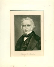 Vintage Photo Engraving of Thomas Macaulay - Matted - Unknown Source or Date