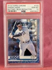 New Listing2019 Topps Chrome Aaron Judge Batting Blue Refractor 99/150  PSA 10 Number Match