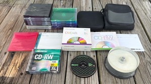 Lot Of DVD/CD Accessories Blanks Storage Pouches Jewel Cases Sleeves & More