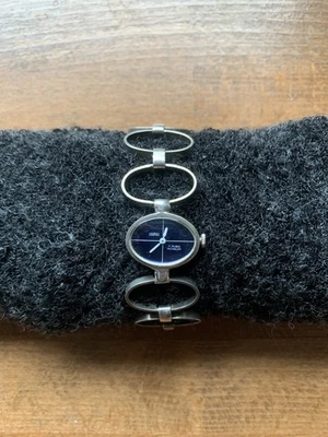 Vintage Damen Armbanduhr 835 Silber mit Panzerarmband, 17 Rubis Incabloc, läuft - Bild 1 von 4