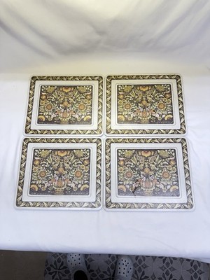 Vtg Melamine Floral Placemats Tauton Vale Wiveliscombe Somerset set of 4 England