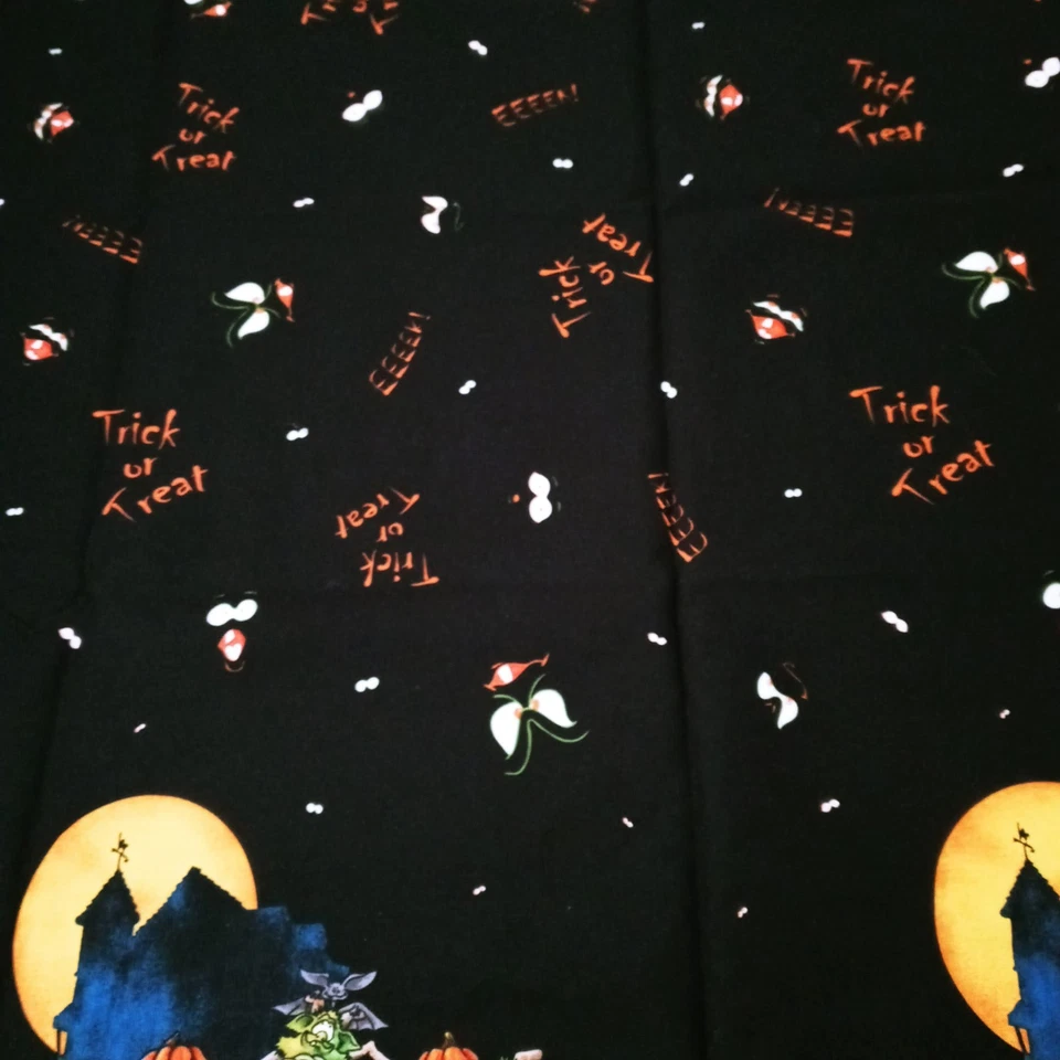 Peter Wahe Home For The Holiday Fabric 1 Yd Halloween Goblins Monsters Maywood - Image 4 of 4
