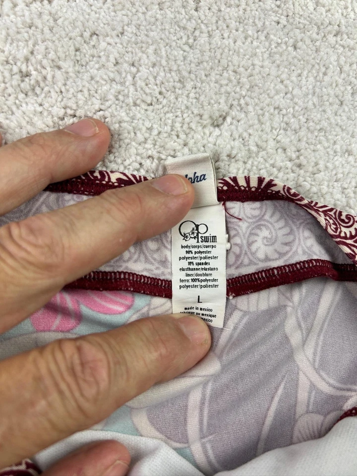 Parte inferior de bikini Ocean Pacific para mujer grande floral corbata lateral nadar playa hawaiana Foto 4 de 4