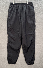 Vintage Nike Track Pants Womens Large 12/14 Black Windbreaker Grunge 90s Y2K