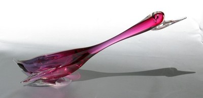 Murano Sommerso Glasfigur Gans, Flavio Poli für Seguso Vetri d´Arte,~3kg,~1950er