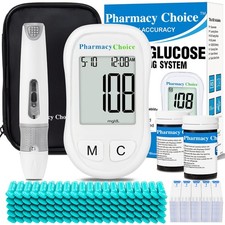 Diabetes Test Kit Blood Sugar Glucose Monitor Meter 206 Pcs Strip Tester Machine