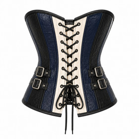 Real Leather Corset Women Steampunk Bustiers Sexy Lingerie Gothic Clubwear