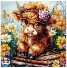 CRZMODE Cow Diamond Art Kits for Adults,Cow Diamond Painting Kits for Adults
