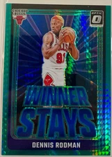 2024-25 Panini Donruss Optic - Winner Stays Dennis Rodman #16 Green Hyper Prizm