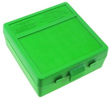 MTM Ammo Box .38/.357 100-rounds Green - P-100-3-10