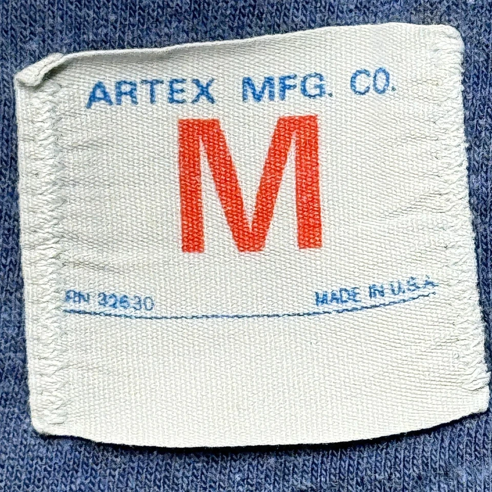 Vintage Illinois Fighting Illini Shirt Mens Medium Blue NCAA Football V Neck 80s - Image 3 of 4