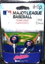 Cleveland Indians iHip Earphones Team Chief Wahoo Logo Vintage NEW MLB Licensed