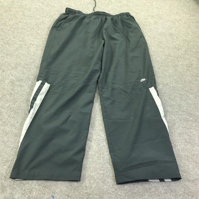 Nike Track Pants Mens XL Gray Lightweight Lined Side Stripe Running Athletic