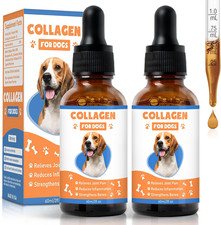 Liquid Collagen Drops for Dogs 4.22 oz - USA Made Triple Collagen Complex for