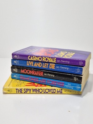 Ian Fleming James Bond 5 Lot CASINO ROYALE The Spy Who Loved Me Live and Let Die