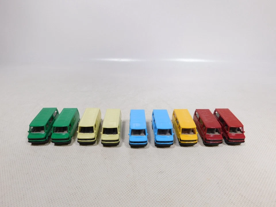 Wiking 1:87 H0 9x Furgone ecc Mercedes MB 207 D 280 - 282 Sg / Mint # EG761-0,5 - Immagine 4 di 4