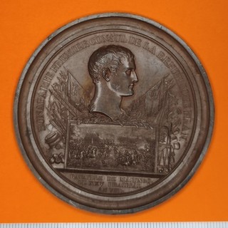 Frankreich Medaille 1800 Napoléon Bonaparte Erster Konsul Schlacht Marengo Zinn