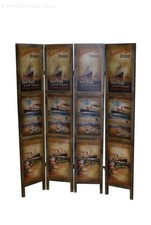 SEPARE' PARAVENTO  PARETE DIVISORIA 4  PANNELLI DECORATI  ANTE IN LEGNO SALOTTO