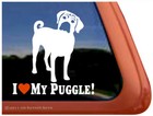I Love My Puggle! Vinyl Dog Decal