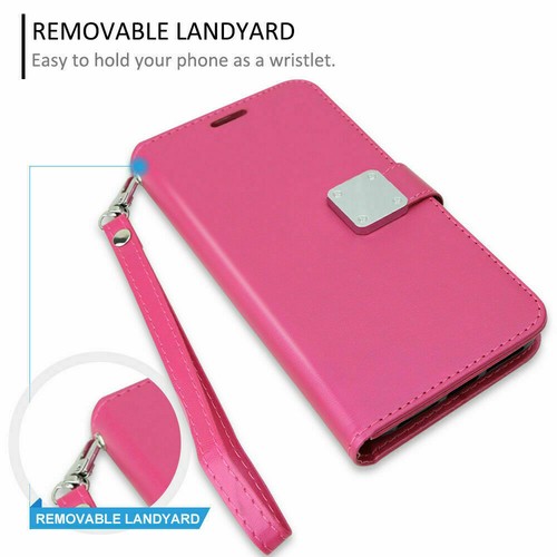 For Apple iPhone XS Max/XR Removable Wallet Magnetic Flip Case +Tempered Glass - Photo 4 sur 24