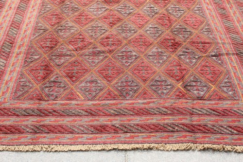 Vintage Hand Made Afghan Mushvani Oriental Red Wool Large Carpet 282x198cm - Picture 5 of 17