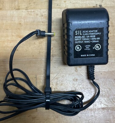 AC/AC Adapter Charger for Black & Decker SIL UA-1802B B&D Class 2 Power Charger