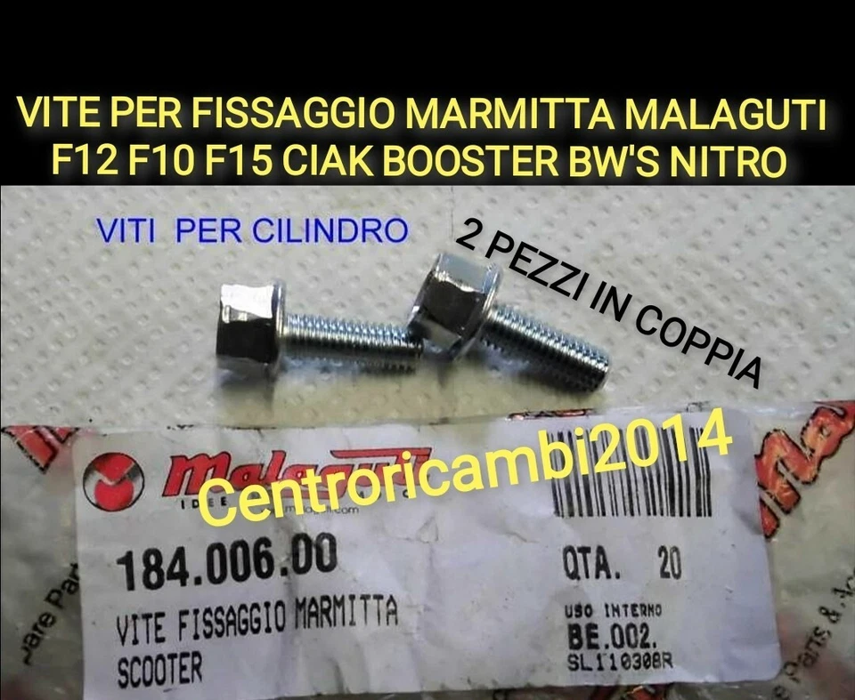 VITE PER FISSAGGIO MARMITTA MALAGUTI F12 F10 F15 BOOSTER BW'S NITRO 184.006.00