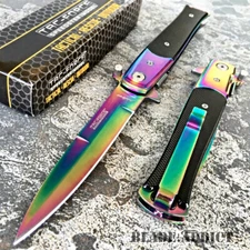 8.5" TAC FORCE STILETTO SPRING OPEN ASSISTED TACTICAL FOLDING POCKET KNIFE EDC
