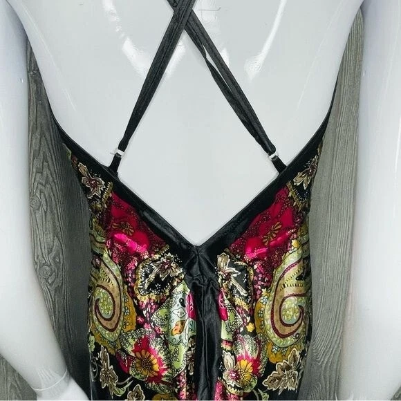 Vestido Pañuelo Asimétrico Kimono Playa Largo Sin Mangas Azul Cacao M Foto 2 de 4