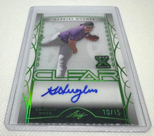GARBRIEL HUGHES 2023 Leaf Trinity XRC Clear Green Foil Auto Prospect RC /15