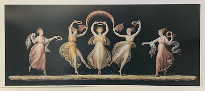 Fünf Tänzer mit Schleier & Kronen von Antonio Canova (1789-1790) Reproduktionsdruck