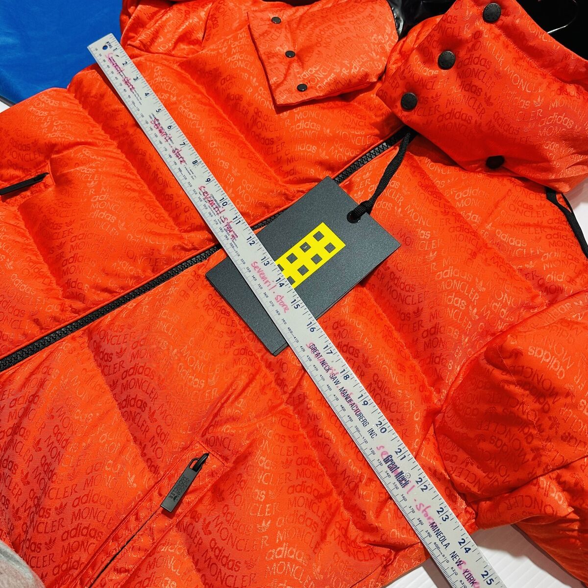 Moncler X Adidas Alpbach Down Jacket Men's 3/ L Orange Full Moncler X Adidas Alpbach Down Jacket Men's 3/ L Orange Full
