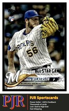 2018 Topps #378 Aaron Wilkerson Milwaukee Brewers RC All-Star Stamp