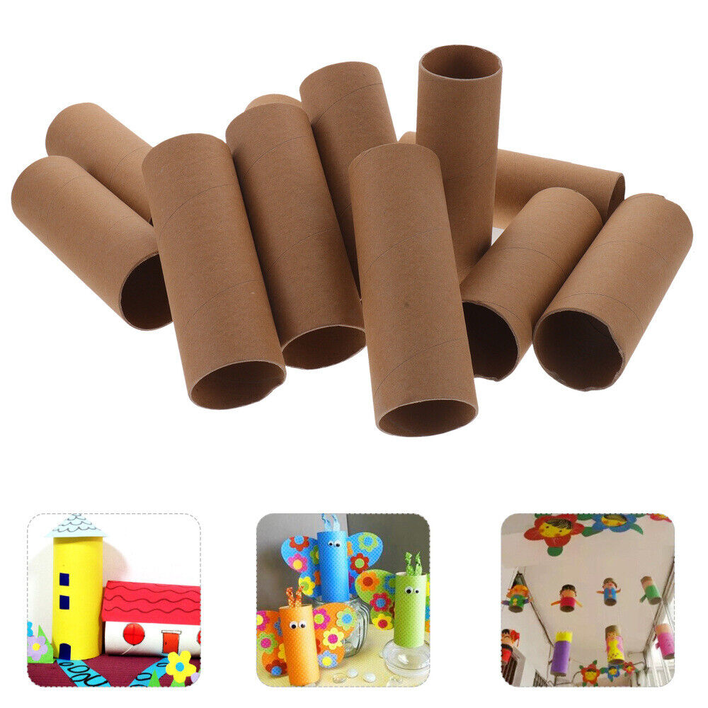 12pcs Paper Rolls for Crafts Brown Cardboard Tubes DIY Crafts