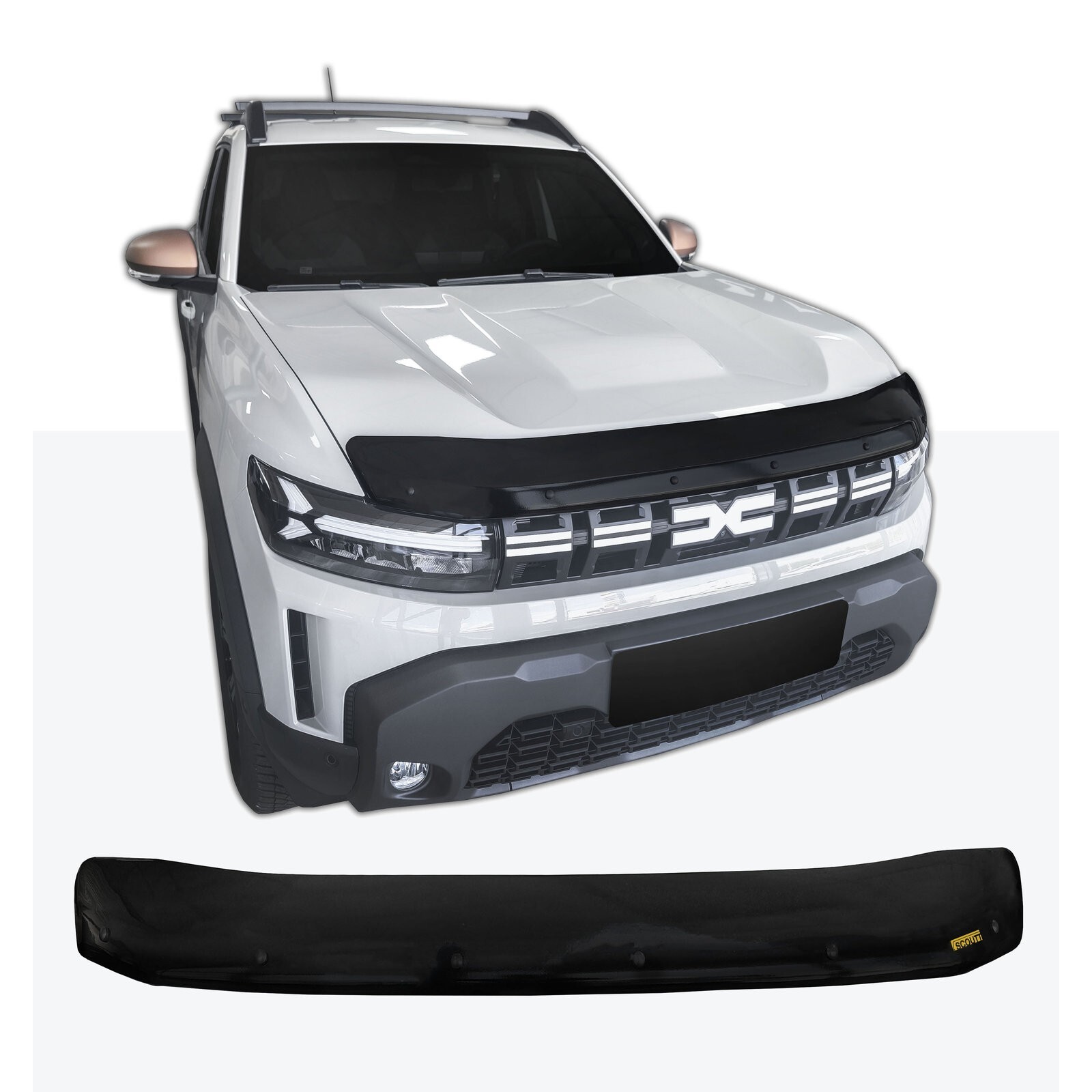 Bra capot deflecteur Scoutt pour Duster 2024 idéal pour les voyages en famille