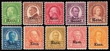 United States Scott 658-664, 666-668 (1929) Mint H OG F-VF, CV $191.25 C