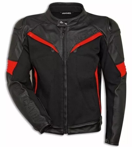 未使用品［Cinquanta］french motorcycle blouson Ducati Racing Motorbike Jacket Pure Cow Hide Leather/ 5 Ce