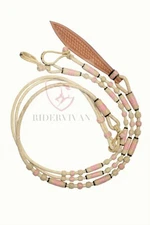Romal Reins Natural Rawhide,20 Plaits Romel Reins,Romal Reins 55" With Connector