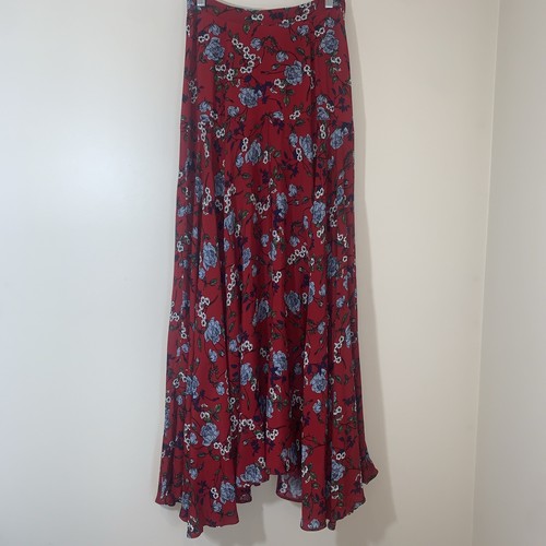 Yumi Kim Womens Leap of Faith Maxi Skirt Small Red Floral Cottagecore Boho - 第 1/9 張圖片