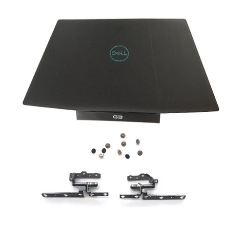 New LCD Back Cover + Hinges + 10 Screws For Dell G3 15 3590 0747KP Blue Logo
