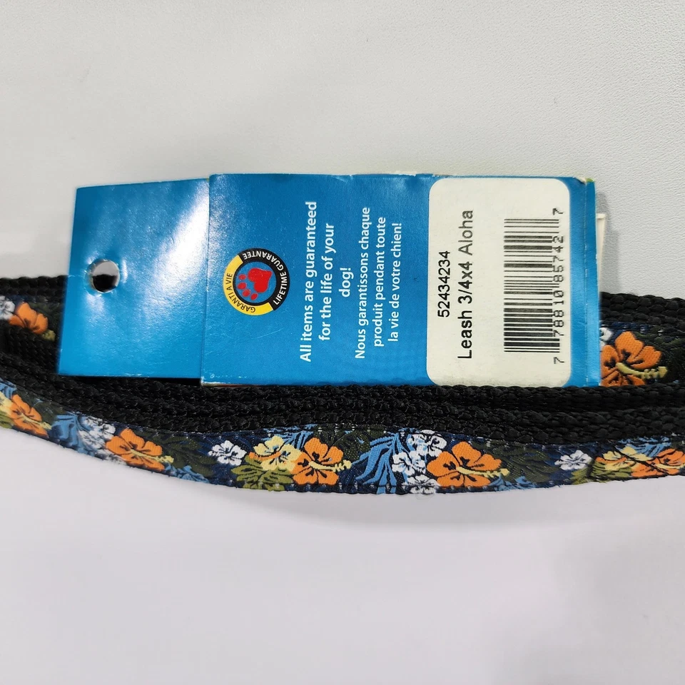 RC Pets 3/4" x 4 ft Dog Leash Aloha Pattern Flower Design Multicolor - Image 3 of 4