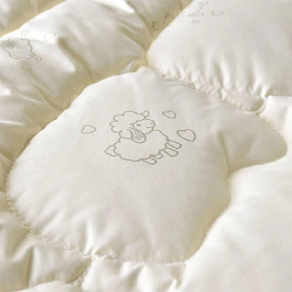 Manta edredón cuna lana oveja niños 39x53"" 300 gsm Foto 2 de 4