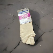 VTG Socks 9-11 Orlon Du Pont White NOS 80's USA Footsprints Low Top Roll