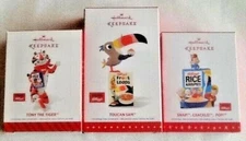 2014-16 Hallmark ~ Kelloggs ~"Tony the Tiger/Toucan Sam"/Snap Crackle Pop" ~ NIB