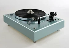 Restored Thorens TD160 Turntable Ice Blue Metallic Paintwork